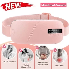 USB Electric Heating Menstrual Vibration Pad Belt For Period Pain Relief Cramp