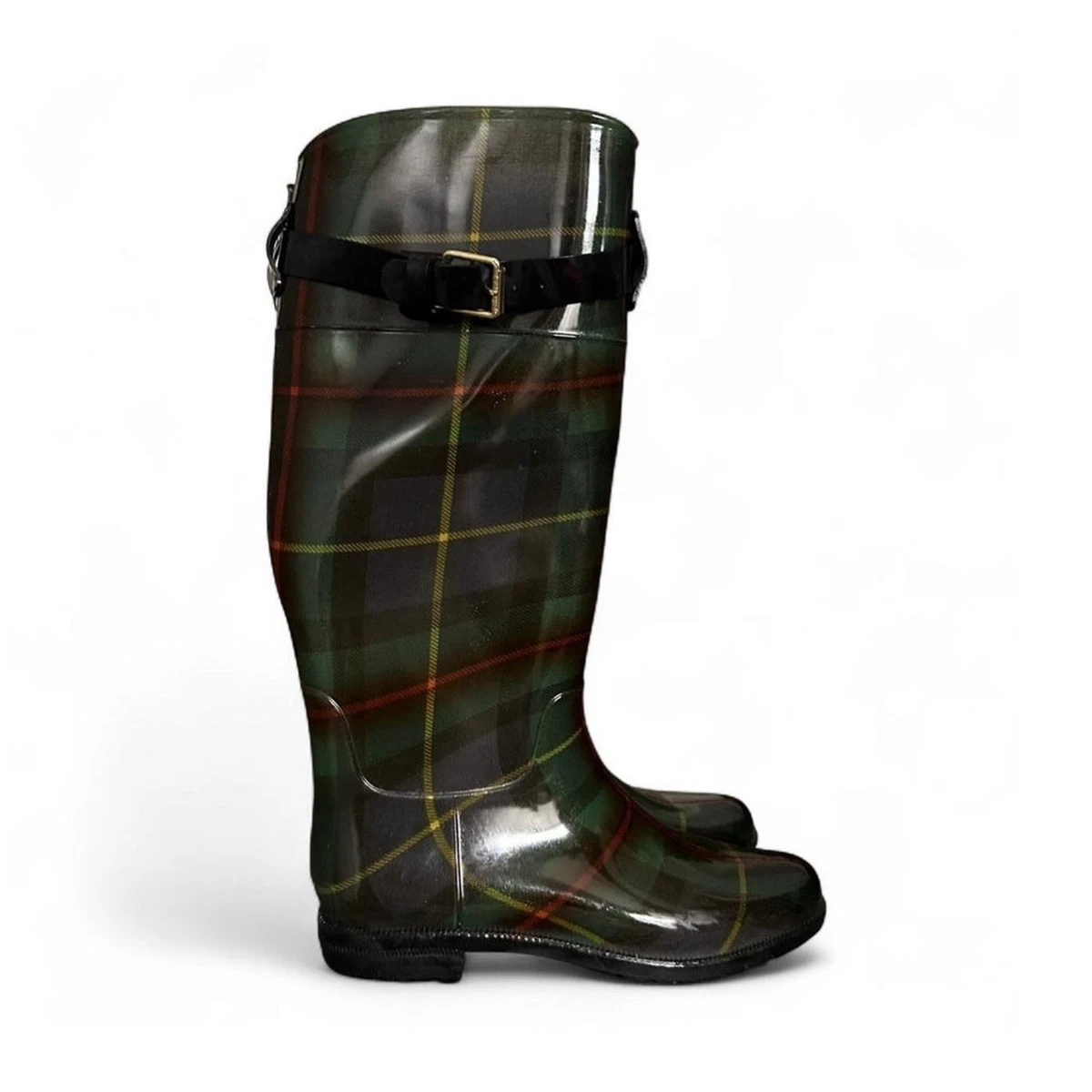 Polo Ralph Lauren Plaid Snow Rain Boots Sz 6 1/2 Green Blue‎ Polo Ralph Lauren Pink Rubber Rain Boots | Mercari main image 4