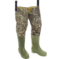 Foxelli Hip Waders – Waterproof Camo Hip Waders for Men & Women with Boots