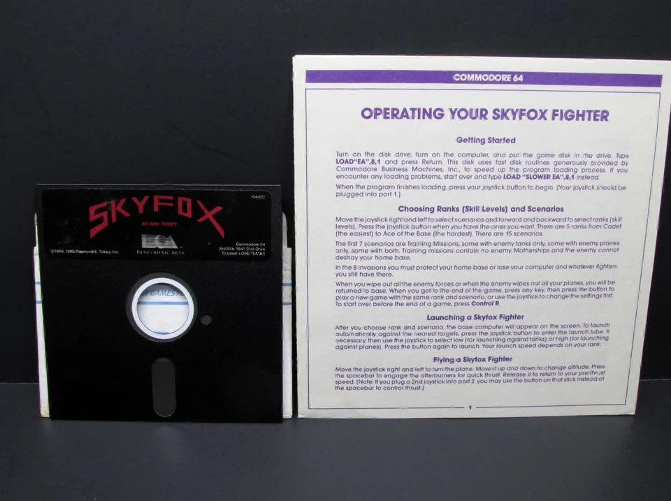 SKYFOX, Commodore 64, Disk, Electronic Arts, 1984, CIB, Never Used - Image 4 of 4