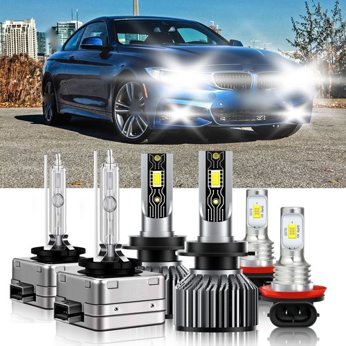 6x LED HID Headlight+Fog Light Bulbs Combo 6500K kit For BMW 435i 2016-2016 - Bild 2 von 12