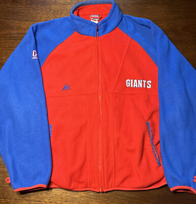 Apex One New York Giants NFL Football Red Full Zip Sweater Fleece Mens Size XXL