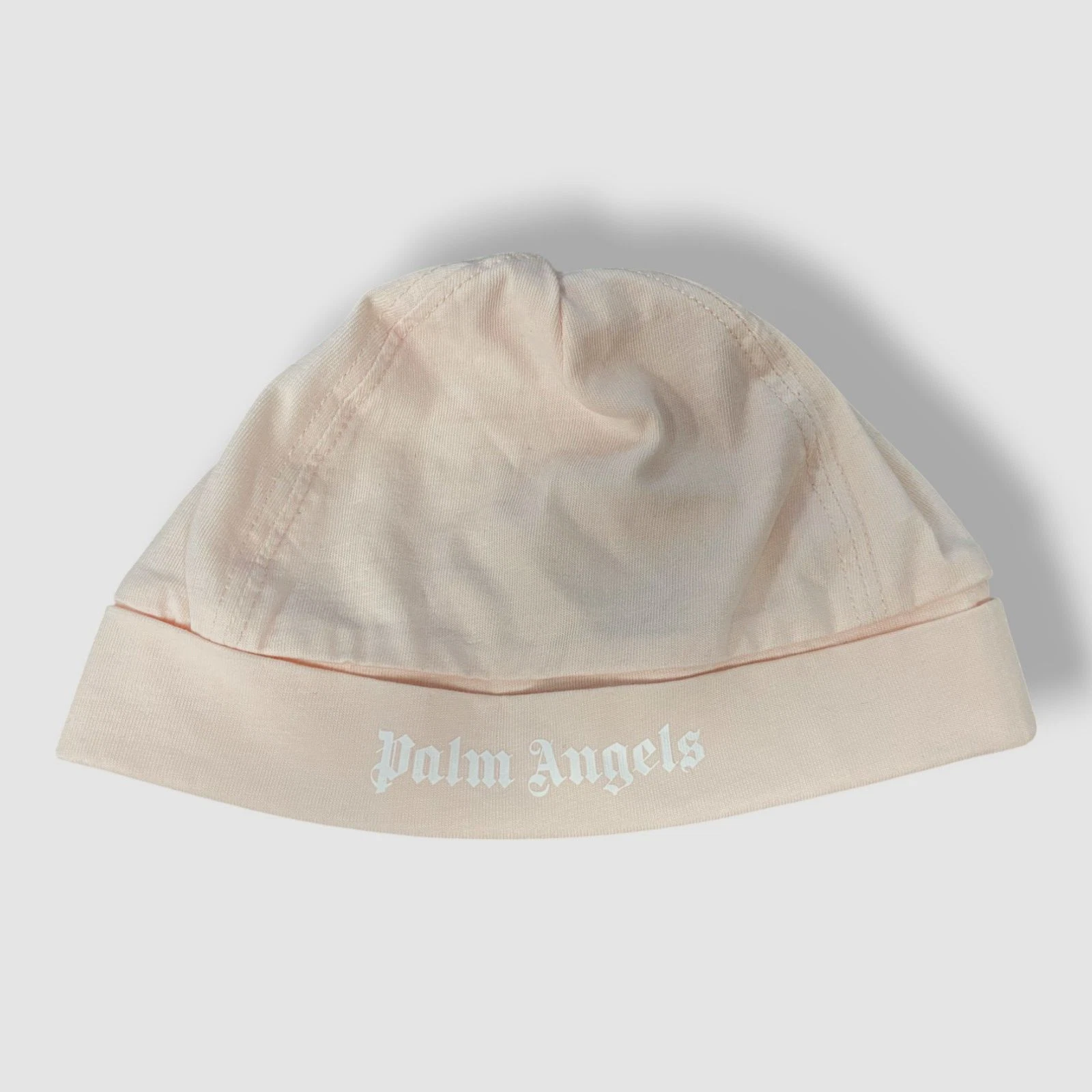 Palm Angels Baby Girls Pink Logo Beanie Hat Size 1:3-12 Moths