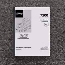 Tennant 7200 Floor Sweeper Scrubber Parts List Catalog Manual Book
