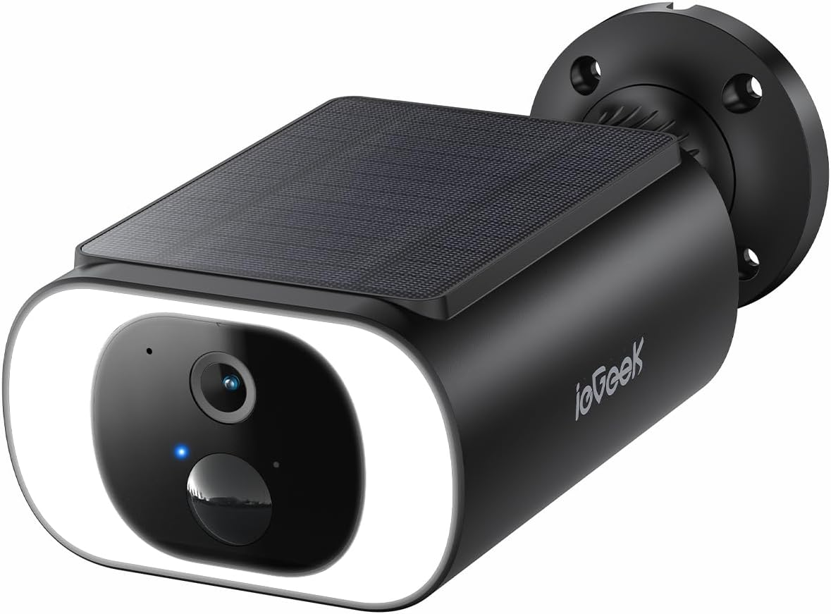 S1 Solar Security Cameras Wireless Outdoor, 2K Wifi Battery Powered Home Surveil