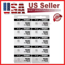 10 x Fresh Stock Energizer Watch Silver Oxide Batteries 364/363 SR621SW Battery