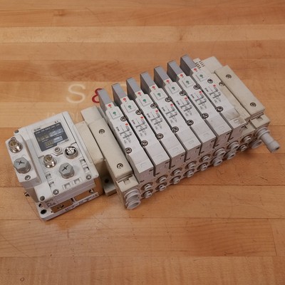 SMC 10 Port 7 Valve Assembly, EX600-SMJ1,EX600-ED2, SV3400-5FU, SV3300