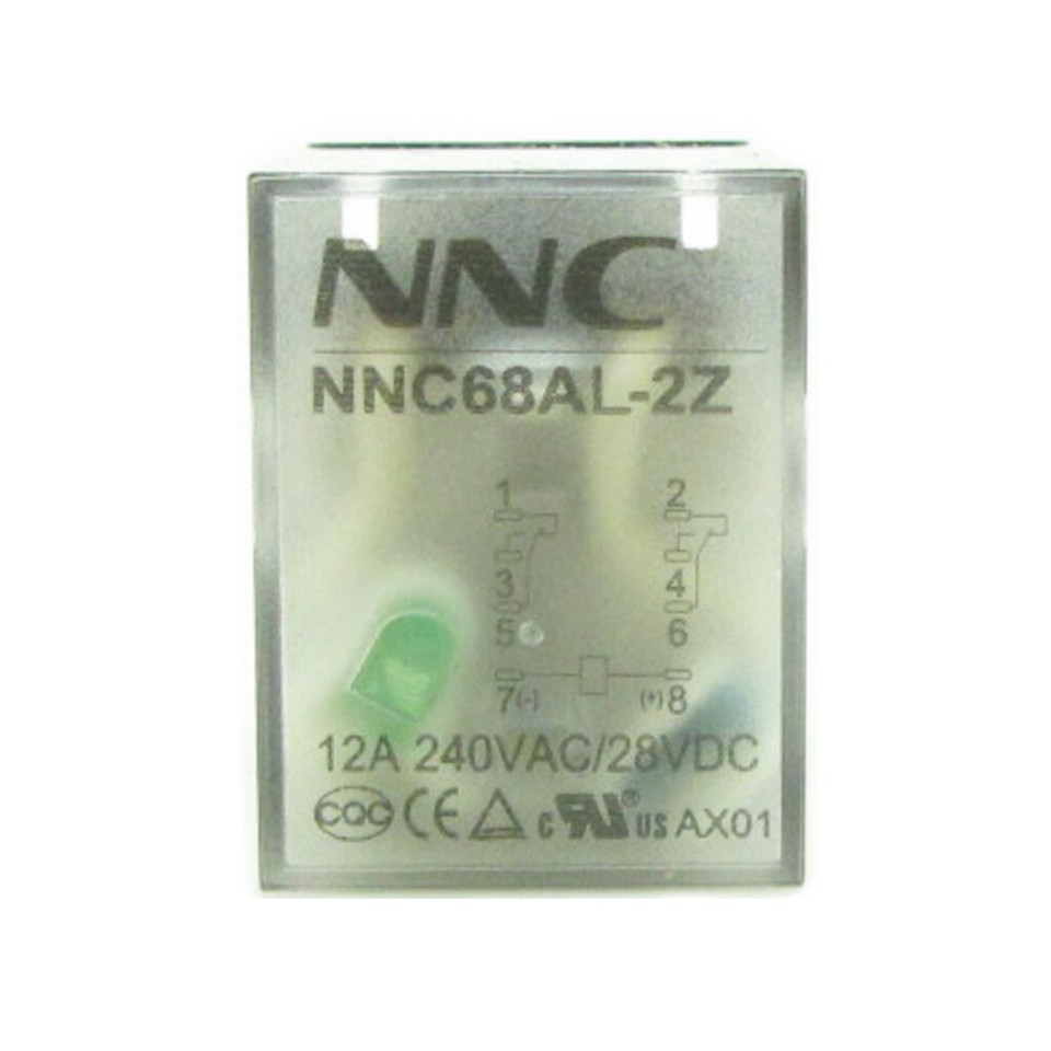 DC 12V Coil Power Relay 12A DPDT LY2NJ 8 Pin Plug in + Din Rail Socket ...