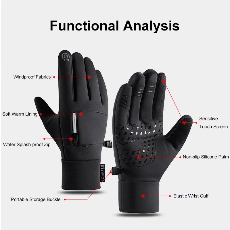 Thermal Winter Gloves Men Women Touch Screen Cold Weather Warm Casual Mittens-animated-img