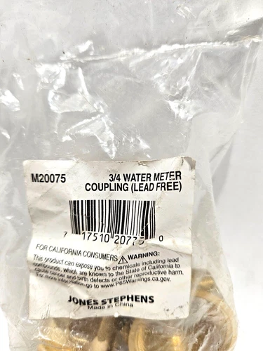 WATER METER NIPPLE COUPLING - 3/4" WITH NUT M20075 - Picture 2 of 5