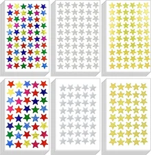 3000 Count Foil Star Stickers for Kids Reward 60 Sheets Small Self-Adhesive... 