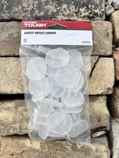 30-Pack HYPER TOUGH Plastic Safety Wall Outlet Plug Covers Child Baby Proofing
