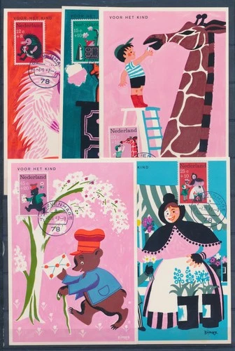 XE63240 Netherlands 1967 child welfare maxicards used