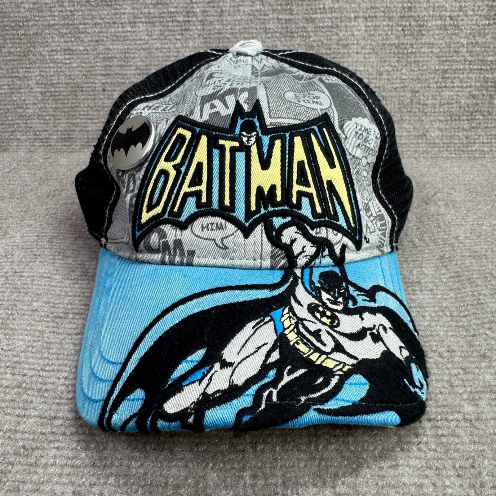 Adult Osfm Mesh Trucker Hat Comic Book Logo Snapback