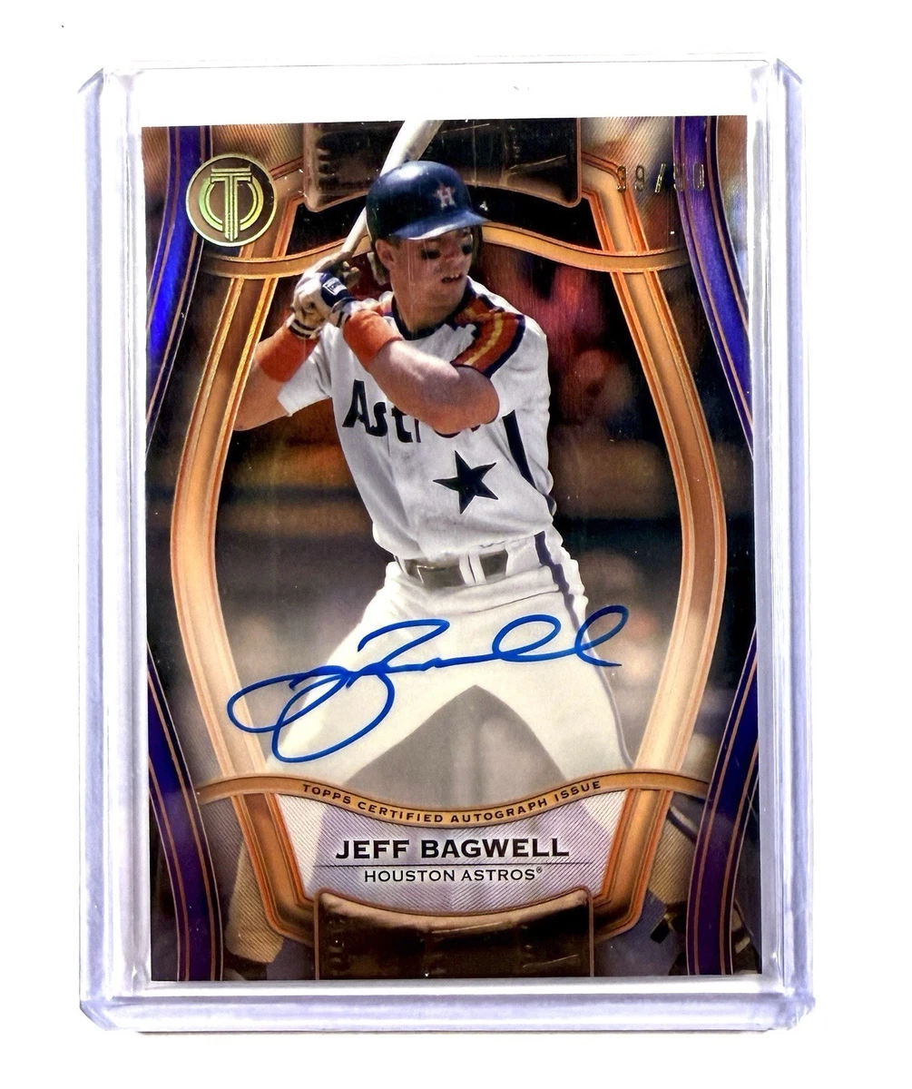 Topps Jeff Bagwell Autographed Baseball Sports Trading Cards