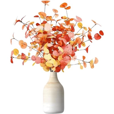 5 Bundles künstliche Eukalyptus Zweige Herbstdeko 60cm naturgetreu bunt - Bild 1 von 4