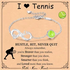 Tennis Infinity Bracelets for Girls Women,14K Gold Plated Sport Accessories Birt
