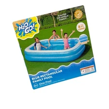 Bestway H2O Go! Family Pool 8 ft Long  Rectangular Inflatable 206 Gallon