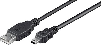 Goobay 50768 USB 2.0 auf USB 2.0 Mini Typ B Kabel 480 Mbits / USB A zu Mini B