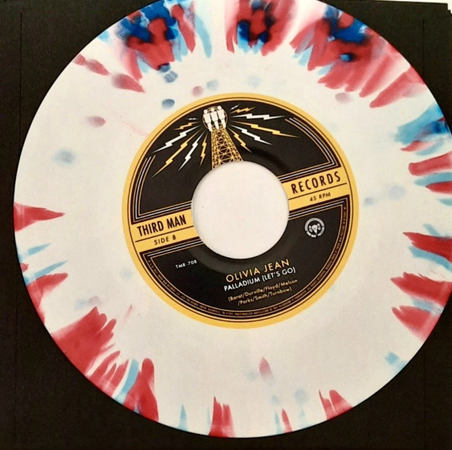 45T Couleur 2021 / OLIVIA JEAN & APRIL MARCH Splatter 7’ Vinyl PALLADIUM TMR 708 - Image 2 of 3