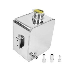 2.5L Universal Aluminum Coolant Radiator Overflow Expansion Tank Silver