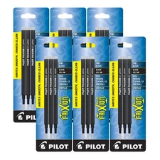 Pilot FriXion Erasable Gel Pen Refills - Fine Point, Black Ink - Pack of 18