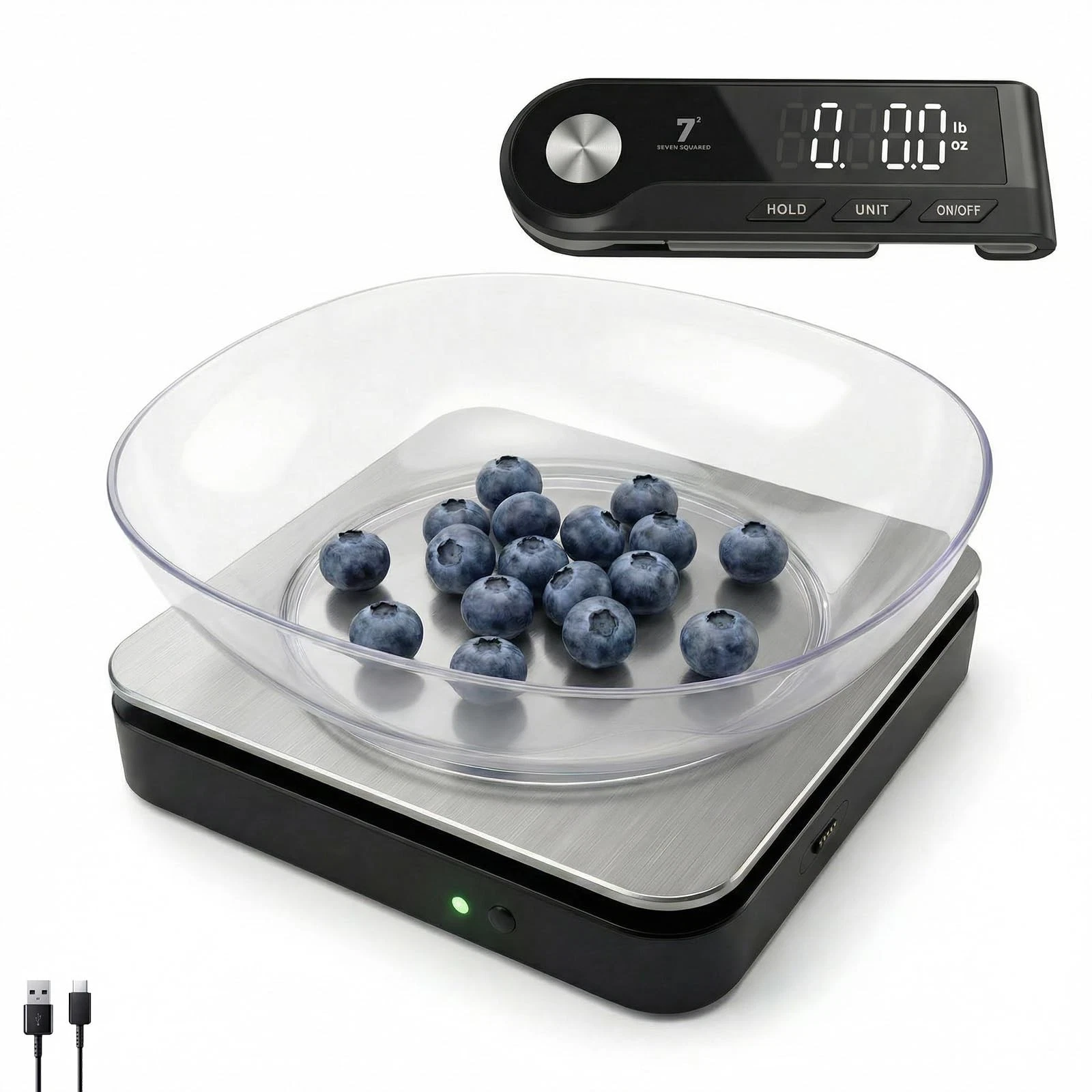 11lb/5kg Digital Kitchen Food Gram Scale with Pull Out Display, 0.1g/0.001oz ...