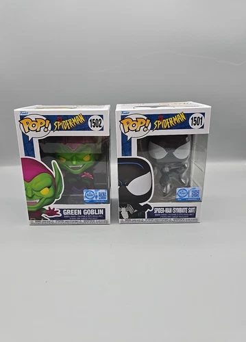 Funko POP Spider-Man Symbiote Suit #1501 And Green Goblin #1502 Funko Exclusive
