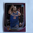 Bowman Basketball Jalen Brunson Purple Mojo Refractor 157/299 NBA Champ Knicks