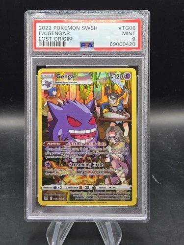 Gengar Full Art 2022 TG06/TG30 Swsh Lost Origin Trainer Gallery Holo PSA 9