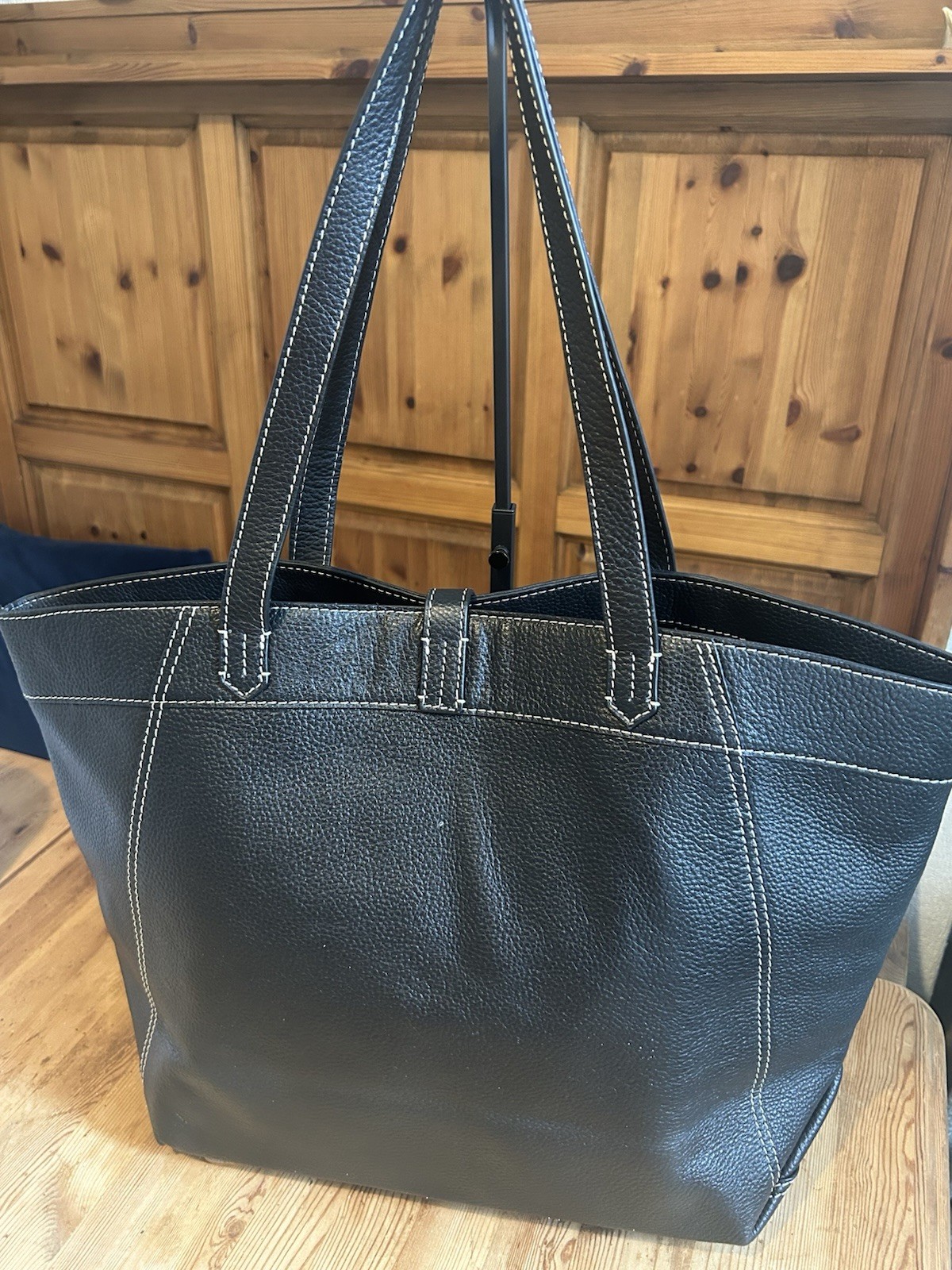 FatFace Tilly Black Leather Tote Bag Large Shopper Shoulder Handbag  106132 image 6