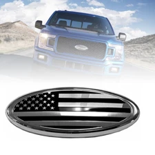 9" Edge Front Grille Tailgate Emblem US Flag Oval Badge For Ford F150 F250 F350