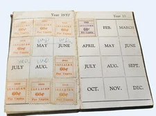 Brotherhood Pulp. Sulphite & Paper Mill Workers Union Due Book 1941- 45 w Stamps