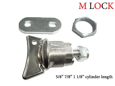 Arcade Pinball Machine Keyless Thumb Turn trailer cabinet Lock 5/8" 7/8" 1 1/8"