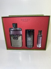 GUCCI GUILTY POUR HOMME - Gucci 3.0 oz EDT Men 3 piece Gift Set - NEW IN BOX