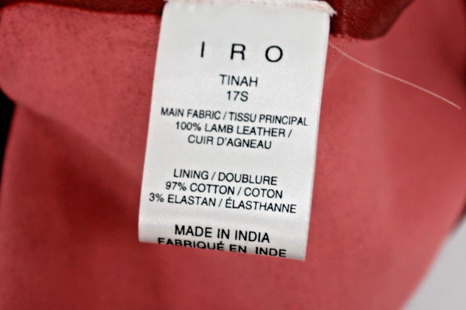 SAIA DE COURO CORDEIRO VERMELHO IRO TAMANHO 40/6 EUA à venda jf - Imagem 3 de 4