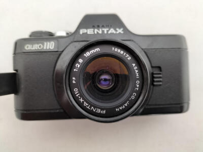 Pentax Auto 110 Compact Film Camera SLR (Camera w/ 18mm f2.8 lens