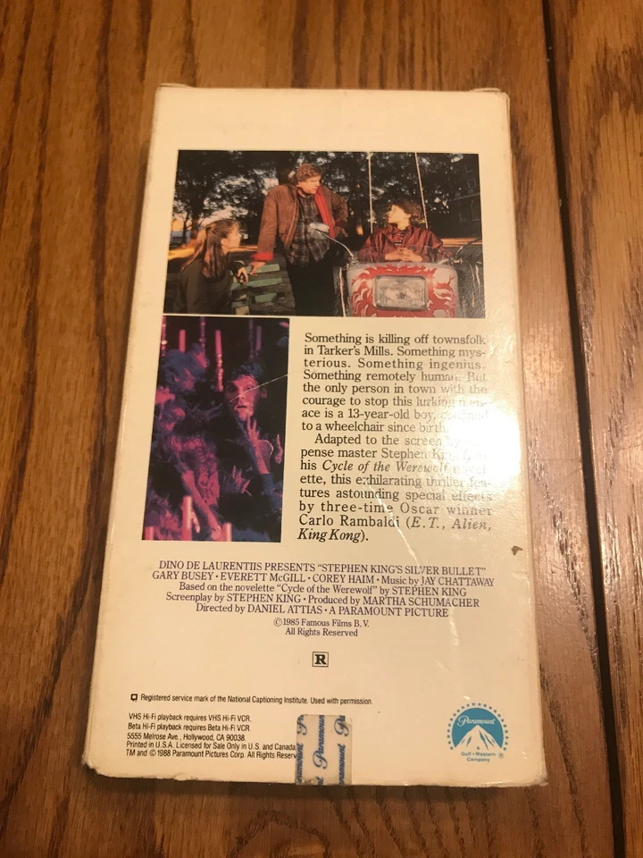 Silver Bullet VHS Stephen King’s Ships N 24h - Image 3 of 4