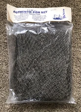 NEW OLD STOCK Authentic Fish Net 10' x 5' ~ NAUTICAL Decor Stetson USA