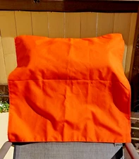 MIULEE Waterproof Outdoor Cushion Cover w/Zipper 24" x  24" Solid Orange