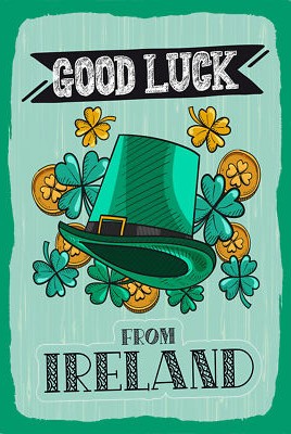 Blechschild 18x12 Good Luck From Ireland Wand Deko Bar Kneipe Sammler Geschenk