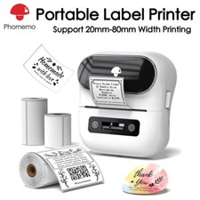 Phomemo M220 Label Maker Bluetooth Sticker Machine Barcode Label Printer Lot