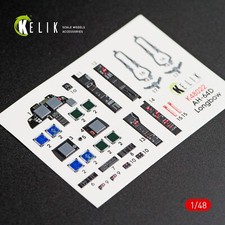 Arco largo Apache AH-64D. Calcomanías interiores 3D (para Academia) escala 1:48 KeliK K48022