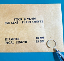 Edmund One Lens Plano Convex 10mm Diameter 55mm Focal Length *Chipped*