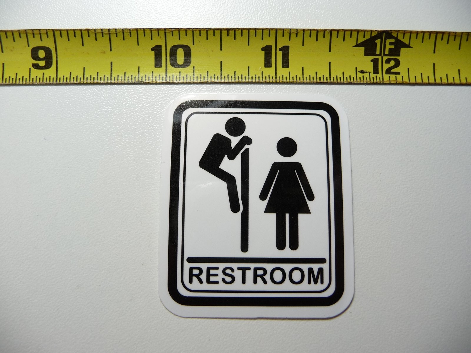 Hard Hat Pride Restroom Warning Decal Sticker for Job Sites