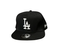 Los Angeles Dodgers 9Fifty New Era SnapBack Hat Black & White Adjustable