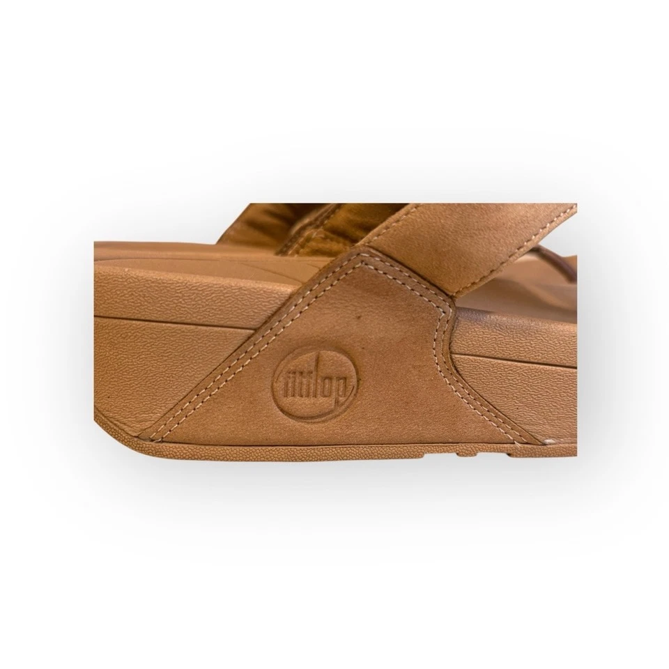 Босоножки FitFlop женские цветочная розовая кожа желтовато-коричневые/черные стринги 273-017 размер 9 - Изображение 4 из 4