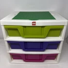LEGO IRIS Three (3) Drawer Storage Organizer For Bricks With 4 Sorting Trays