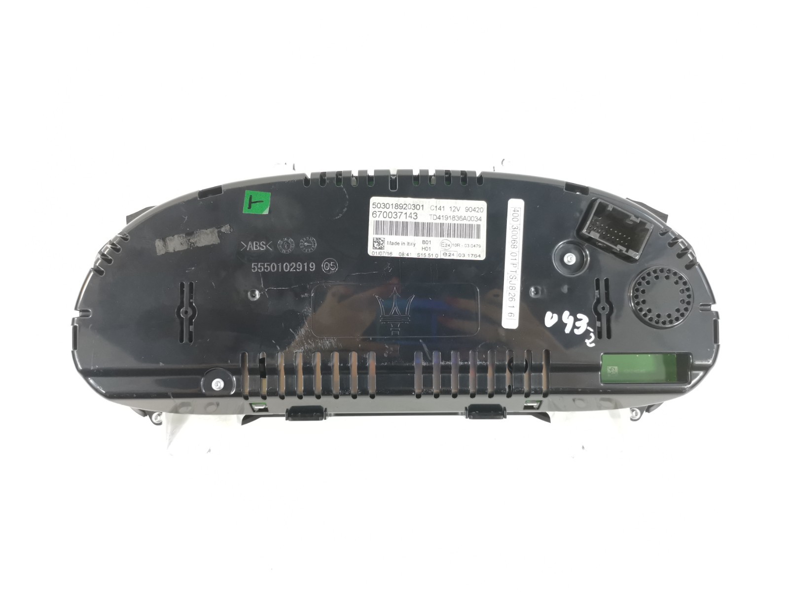 Maserati Ghibli RWD 2017 3.0 L Auto Speedometer Gauge Instrument Cluster OEM