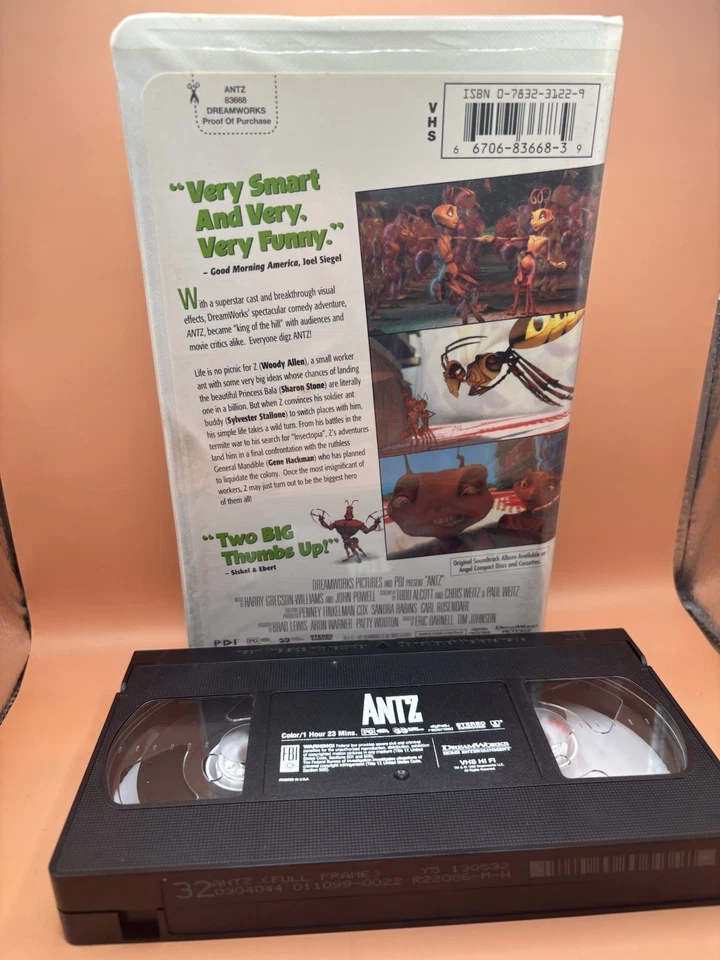 Antz (VHS, 1999, Clamshell)   - Image 2 of 2
